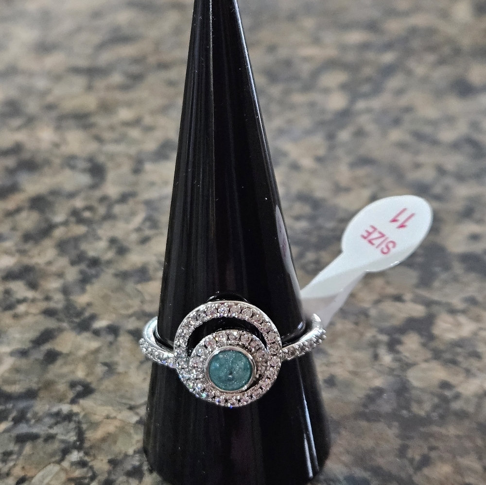 Bomb Party RBP5385 "Swirling Dreams" Blue Topaz Ice Crystal Sz 11